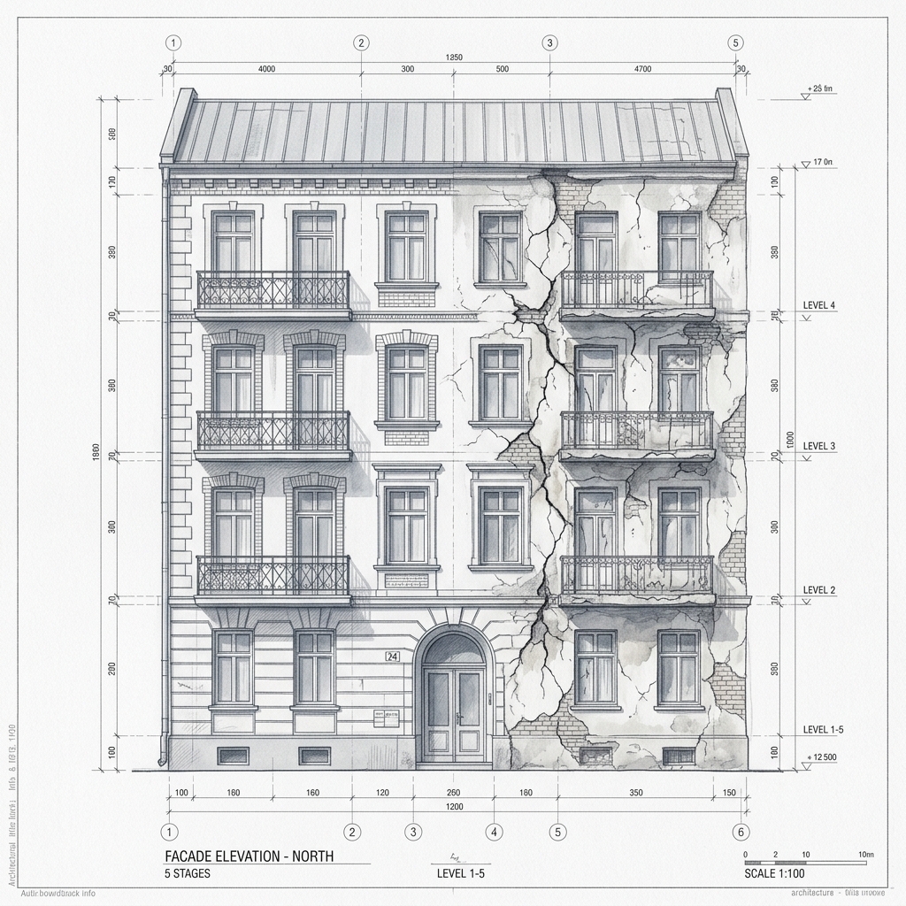 Esquema técnico del edificio BRAVEX